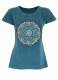 T-SHIRT DONNA IN COTONE STONEWASHED CON STAMPAbr
