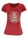 T-SHIRT DONNA IN COTONE STONEWASHED CON STAMPAbr