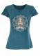T-SHIRT DONNA IN COTONE STONEWASHED CON STAMPAbr