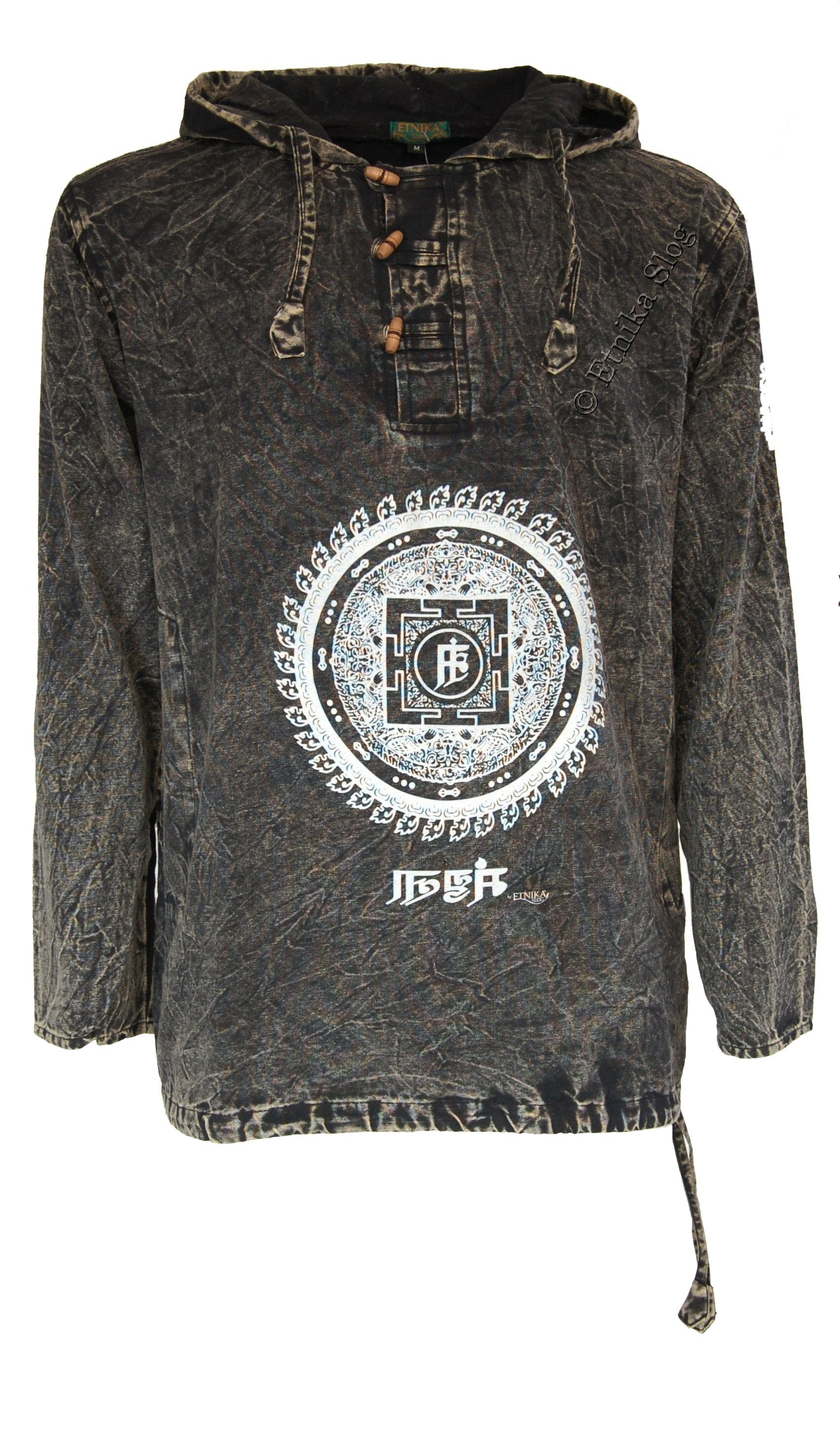CAMICIA MANICA LUNGA IN COTONE STONE WASHED CON ST CAMICIA MANICA LUNGA IN COTONE STONE WASHED CON ST