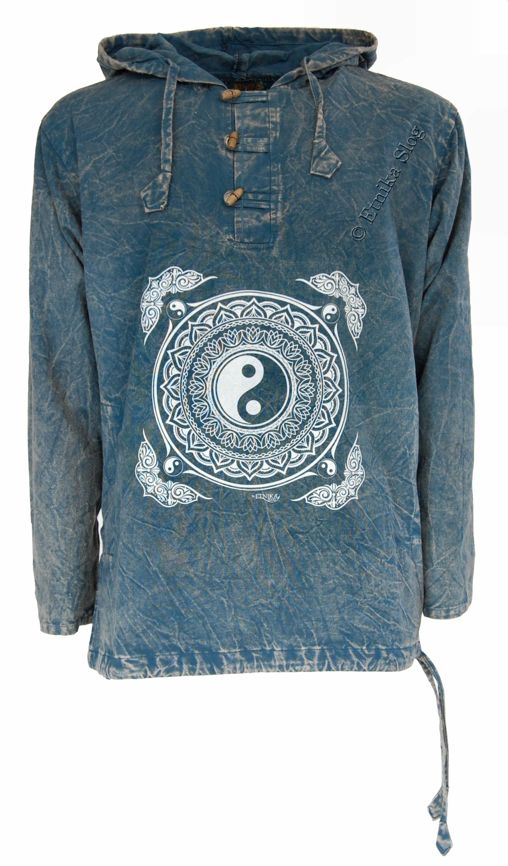 CAMICIA MANICA LUNGA IN COTONE STONE WASHED CON ST CAMICIA MANICA LUNGA IN COTONE STONE WASHED CON ST