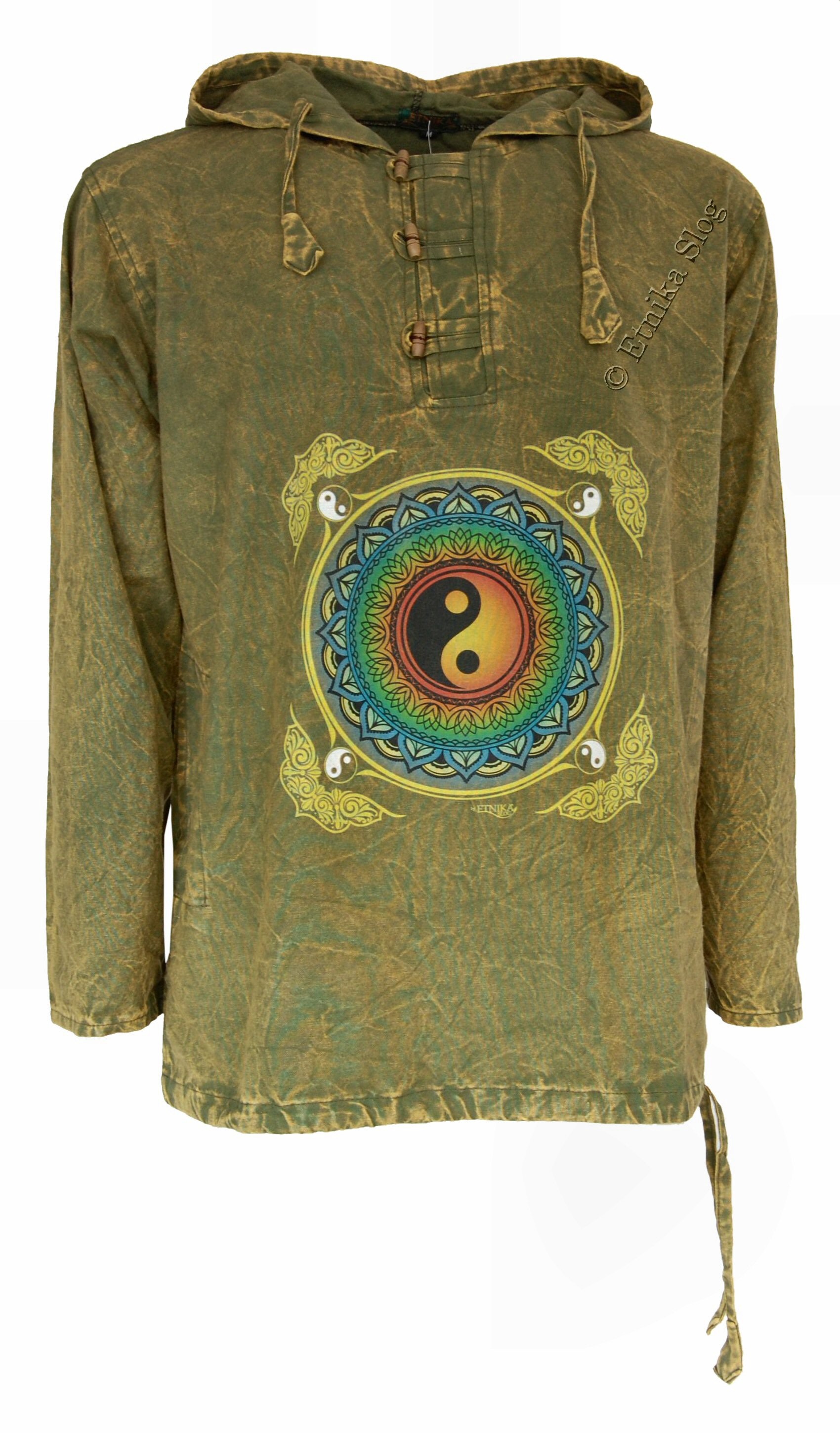 CAMICIA MANICA LUNGA IN COTONE STONE WASHED CON ST CAMICIA MANICA LUNGA IN COTONE STONE WASHED CON ST