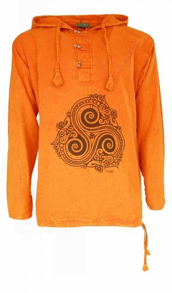 CAMICIA MANICA LUNGA IN COTONE STONE WASHED CON ST