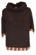 MAGLIA PONCHO IN TESSUTO CALDO, COLLO A CIAMBELLA,