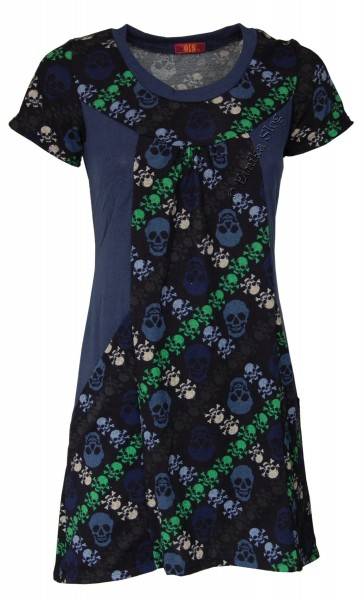 VESTITO CORTO SMANICATO IN TESSUTO CON ELASTAN, CO