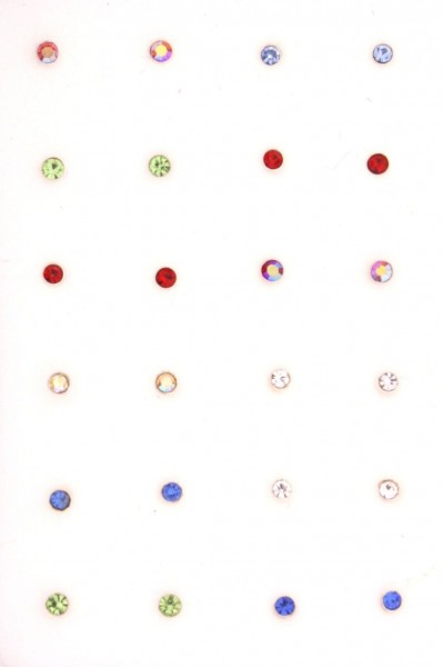 NASINI IN ARGENTO CON BRILLANTINO.12 PAIA -