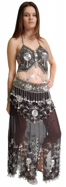 SET DANZA DEL VENTRE TOP A FARFALLA&nbsp;E&nbsp;GONNA LUNGA&nbsp;