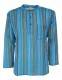 CAMICIA IN COTONE LEGGERO A RIGHE CON 3 BOTTONI IN