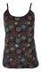 TOP MAGLIA CANOTTA IN COTONE STAMPATO E RICAMI.br