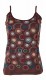 TOP MAGLIA CANOTTA IN COTONE STAMPATO E RICAMI.br