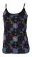 TOP MAGLIA CANOTTA IN COTONE STAMPATO E RICAMI.br
