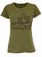 T-SHIRT DONNA IN COTONE STONEWASHED CON STAMPAbr