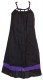 VESTITO IN VISCOSA CON GIROCOLLO A TRECCIA.