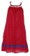 VESTITO IN VISCOSA CON GIROCOLLO A TRECCIA.