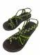 SANDALI SIMILPELLE, CORDONCINI COLORE VERDE/VERDE