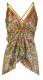 TOP IN SATIN STAMPATO A PUNTE, CON SPALLINE STRETT