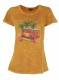 T-SHIRT DONNA IN COTONE STONEWASHED CON STAMPAbr