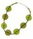 COLLANA PERLINE PIATTE IN VETRO CON CHIUSURA A GAN