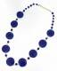 COLLANA IN VETRO, DISCHI PIATTI E PALLINE CHIUSURA