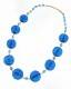 COLLANA IN VETRO, DISCHI PIATTI E PALLINE CHIUSURA