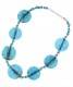 COLLANA PERLINE PIATTE IN VETRO CON CHIUSURA A GAN