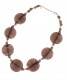 COLLANA PERLINE PIATTE IN VETRO CON CHIUSURA A GAN