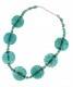 COLLANA PERLINE PIATTE IN VETRO CON CHIUSURA A GAN