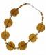 COLLANA PERLINE PIATTE IN VETRO CON CHIUSURA A GAN