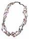 COLLANA IN VETRO A TRE FILI.LUNGHEZZA 43 CM,