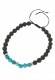 BRACCIALETTO SFERE MM 6,5 IN PIETRA LAVICA E 7 SFE