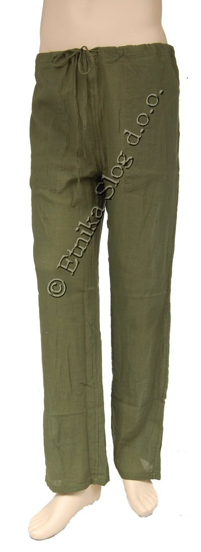 PANTALONE IN COTONE LEGGERO, LACCI IN VITA. UNISEX PANTALONE IN COTONE LEGGERO, LACCI IN VITA. UNISEX