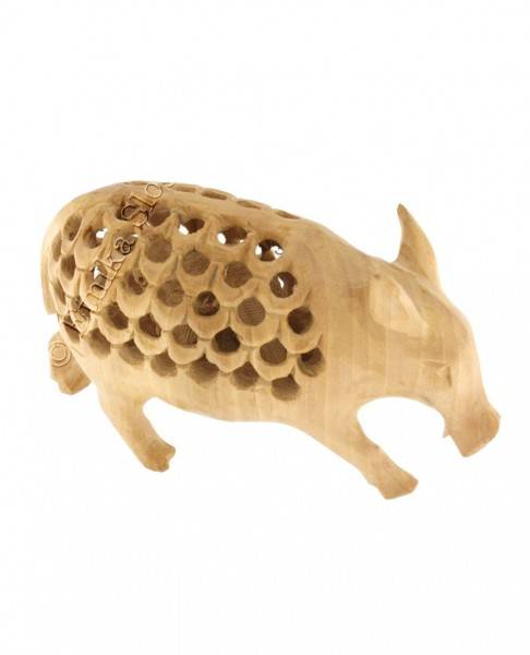 FIGURA ANIMALE TRAFORATO LEGNO DI CEDRO.&nbsp; DI