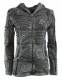 FELPA IN COTONE PATCHWORK STONEWASH, CON CAPPUCCIO