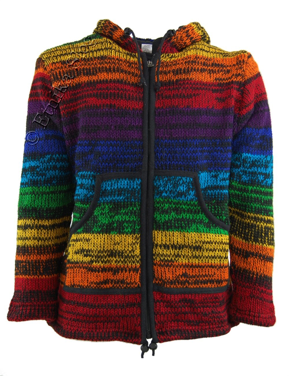 GIACCONI UOMO GIACCONE IN LANA COLORI RAINBOW CON SFONDO NERO, F - Etnika Slog d.o.o. GIACCONI UOMO GIACCONE IN LANA COLORI RAINBOW CON SFONDO NERO, F - Etnika Slog d.o.o.