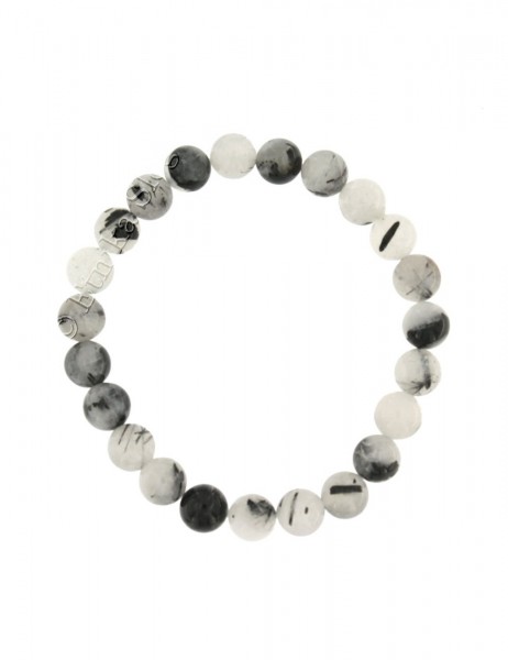 BRACCIALETTO IN PIETRA DURA ELASTICO, SFERE DIAMET