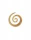 PIERCING, ALLARGATORE SPIRALE IN LEGNO CHIARO.br