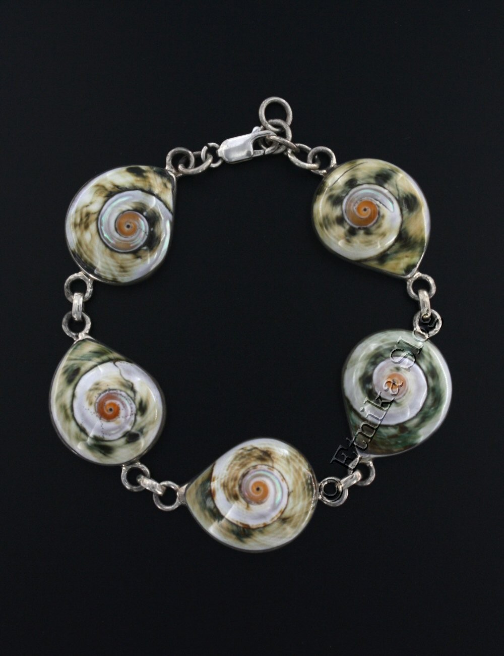 BRACCIALETTO ARGENTO IN CONCHIGLIA CON CHIUSURA A BRACCIALETTO ARGENTO IN CONCHIGLIA CON CHIUSURA A
