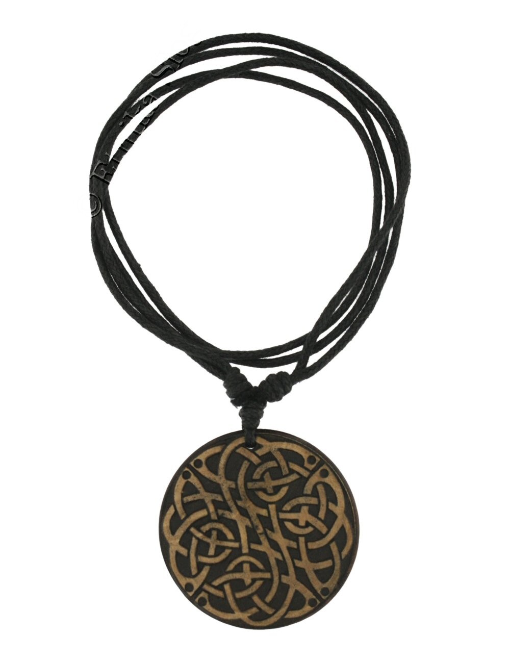 COLLANA IN CORDONCINO CON PENDENTE TONDO IN EBANO COLLANA IN CORDONCINO CON PENDENTE TONDO IN EBANO
