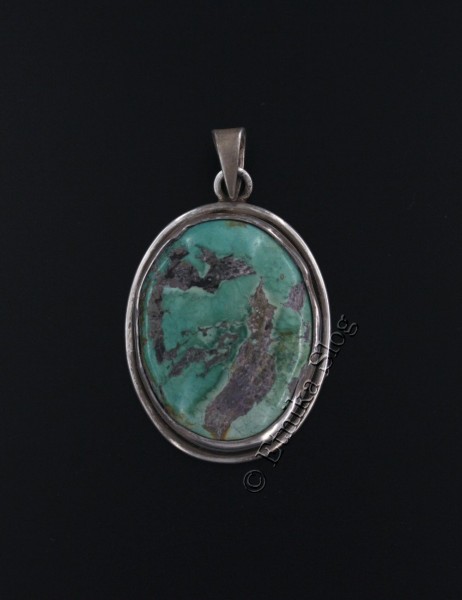 PENDENTE IN ARGENTO CON PIETRA PREZIOSA.ALTE