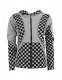 FELPA IN&nbsp;COTONE LEGGERO CON RIGHE RICUCITE E STAMP