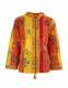 GIUBBINO / FELPA IN COTONE PATCHWORK CON STAMPE E