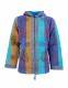 GIUBBINO / FELPA IN COTONE PATCHWORK CON STAMPE E