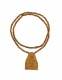 COLLANA IN LEGNO DI CEDRO, IN PERLINE E PENDENTE C