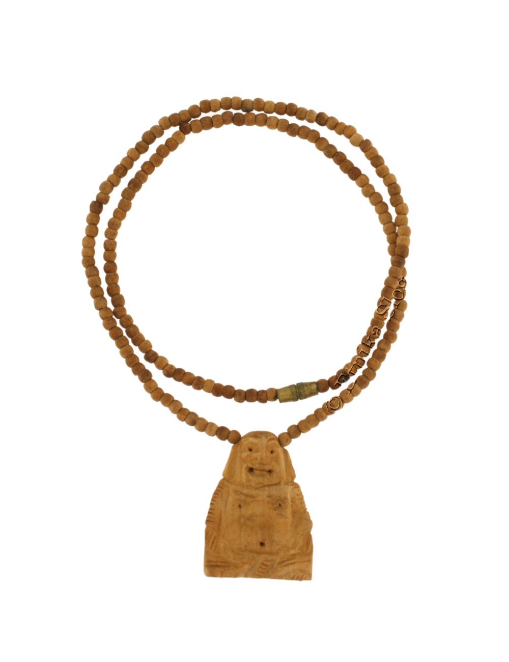 COLLANA IN LEGNO DI CEDRO, IN PERLINE E PENDENTE C COLLANA IN LEGNO DI CEDRO, IN PERLINE E PENDENTE C