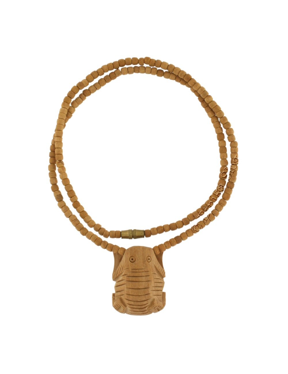 COLLANA IN LEGNO DI CEDRO, IN PERLINE E PENDENTE C COLLANA IN LEGNO DI CEDRO, IN PERLINE E PENDENTE C