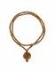 COLLANA IN LEGNO DI CEDRO, IN PERLINE E PENDENTE C