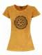T-SHIRT DONNA IN COTONE STONEWASHED CON STAMPAbr