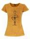 T-SHIRT DONNA IN COTONE STONEWASHED CON STAMPAbr