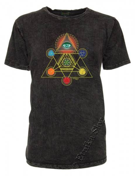 T-SHIRT UOMO COTONE - STONEWASHED CON STAMPA T-SHIRT IN COTONE CON SCOLLO ROTONDOTINTA UN - com Etnika Slog d.o.o.