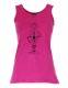 CANOTTA DONNA IN COTONE STONE WASHED CON STAMPA.b